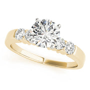Artisan 4 Stone Remount Round Diamond Engagement Ring in 10K/14K gold and platinum with certified lab-grown or natural diamonds