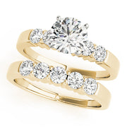 Artisan 4 Stone Remount Round Diamond Engagement Ring in 10K/14K gold and platinum with certified lab-grown or natural diamonds