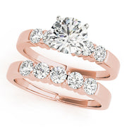 Artisan 4 Stone Remount Round Diamond Engagement Ring in 10K/14K gold and platinum with certified lab-grown or natural diamonds