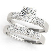 Artisan 4 Stone Remount Round Diamond Engagement Ring in 10K/14K gold and platinum with certified lab-grown or natural diamonds