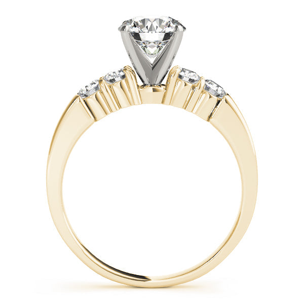 Artisan 4 Stone Remount Round Diamond Engagement Ring in 10K/14K gold and platinum with certified lab-grown or natural diamonds