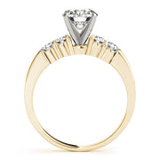 Artisan 4 Stone Remount Round Diamond Engagement Ring in 10K/14K gold and platinum with certified lab-grown or natural diamonds