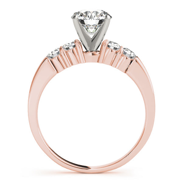 Artisan 4 Stone Remount Round Diamond Engagement Ring in 10K/14K gold and platinum with certified lab-grown or natural diamonds