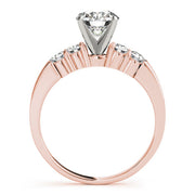 Artisan 4 Stone Remount Round Diamond Engagement Ring in 10K/14K gold and platinum with certified lab-grown or natural diamonds
