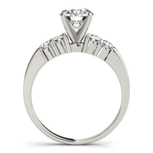 Artisan 4 Stone Remount Round Diamond Engagement Ring in 10K/14K gold and platinum with certified lab-grown or natural diamonds
