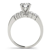 Artisan 4 Stone Remount Round Diamond Engagement Ring in 10K/14K gold and platinum with certified lab-grown or natural diamonds