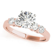 Timeless 4 Stone Remount Round Diamond Engagement Ring in 10K/14K gold and platinum with certified lab-grown or natural diamonds
