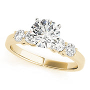 Timeless 4 Stone Remount Round Diamond Engagement Ring in 10K/14K gold and platinum with certified lab-grown or natural diamonds