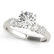 Timeless 4 Stone Remount Round Diamond Engagement Ring in 10K/14K gold and platinum with certified lab-grown or natural diamonds