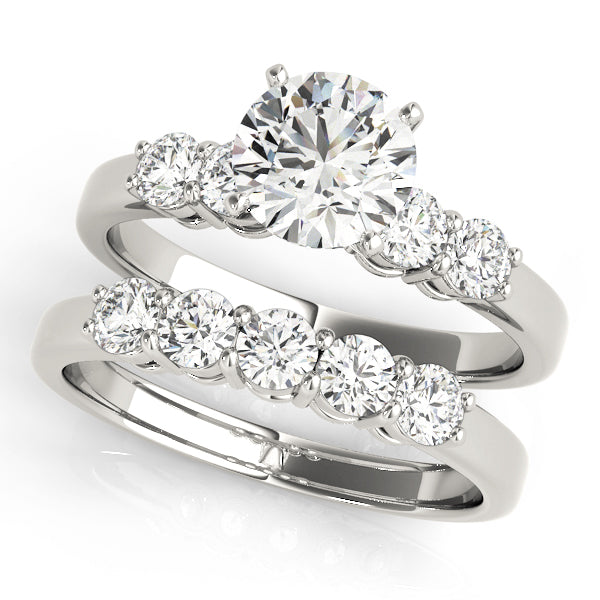 Timeless 4 Stone Remount Round Diamond Engagement Ring in 10K/14K gold and platinum with certified lab-grown or natural diamonds