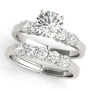 Timeless 4 Stone Remount Round Diamond Engagement Ring in 10K/14K gold and platinum with certified lab-grown or natural diamonds