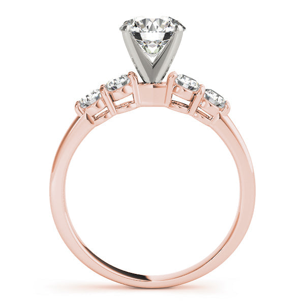 Timeless 4 Stone Remount Round Diamond Engagement Ring in 10K/14K gold and platinum with certified lab-grown or natural diamonds
