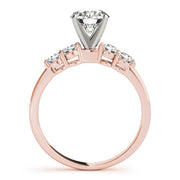 Timeless 4 Stone Remount Round Diamond Engagement Ring in 10K/14K gold and platinum with certified lab-grown or natural diamonds