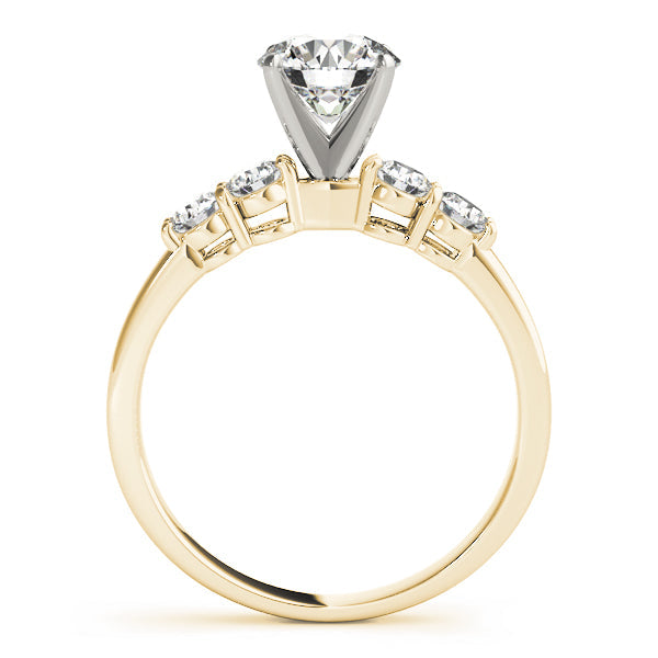 Timeless 4 Stone Remount Round Diamond Engagement Ring in 10K/14K gold and platinum with certified lab-grown or natural diamonds