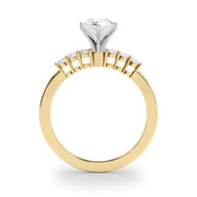 Elegant 6 Stone Remount Round Diamond Engagement Ring in 10K/14K gold and platinum with certified lab-grown or natural diamonds