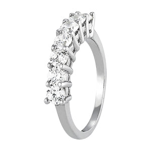 Diamond Half Eternity Ring in Gold & Platinum