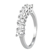 Diamond Half Eternity Ring in Gold & Platinum