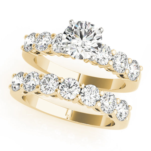 Diamond Half Eternity Ring in Gold & Platinum