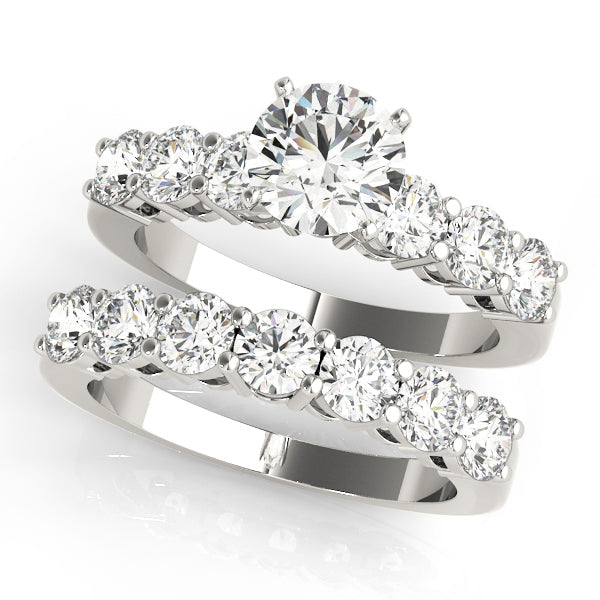 Diamond Half Eternity Ring in Gold & Platinum