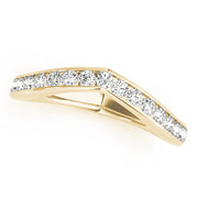 Curved Bands Half Eternity Ring in 10K/14K gold and platinum with certified lab-grown or natural diamonds