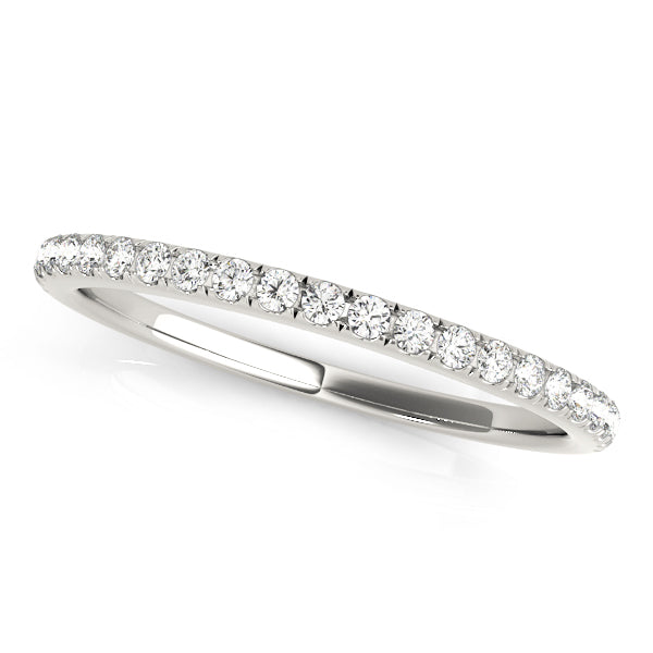 Prong Set Half Eternity Ring in Gold & Platinum