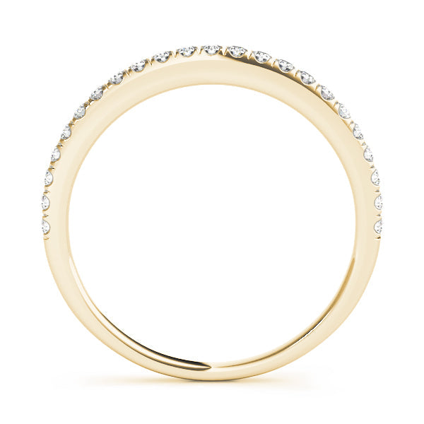 Prong Set Half Eternity Ring in Gold & Platinum