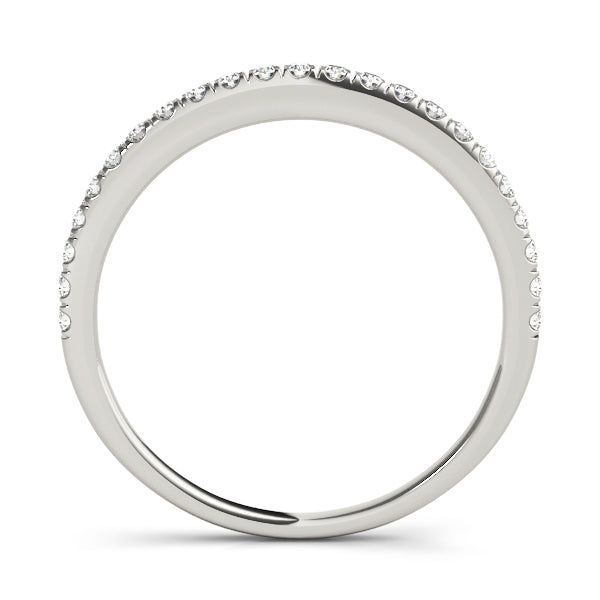 Prong Set Half Eternity Ring in Gold & Platinum
