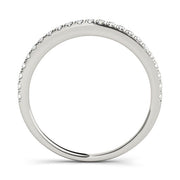 Prong Set Half Eternity Ring in Gold & Platinum