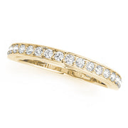 Prong Set Half Eternity Ring in 10K/14K gold and platinum with certified lab-grown or natural diamonds