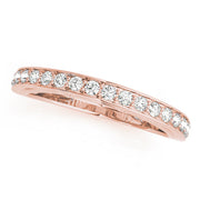 Prong Set Half Eternity Ring in Gold & Platinum