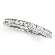 Prong Set Half Eternity Ring in Gold & Platinum