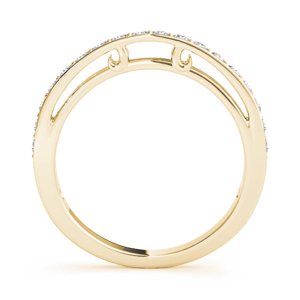 Prong Set Half Eternity Ring in Gold & Platinum