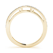 Prong Set Half Eternity Ring in Gold & Platinum