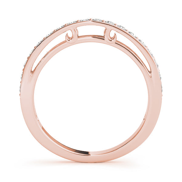 Prong Set Half Eternity Ring in Gold & Platinum