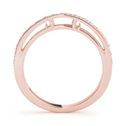 Prong Set Half Eternity Ring in Gold & Platinum