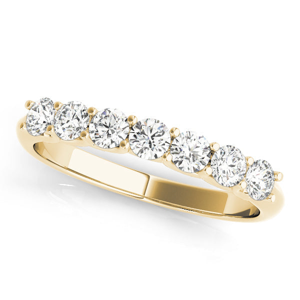 Prong Set Half Eternity Ring in 10K/14K gold and platinum with certified lab-grown or natural diamonds