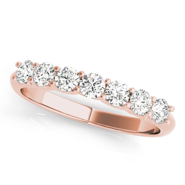 Prong Set Half Eternity Ring in Gold & Platinum