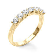 Prong Set Half Eternity Ring in Gold & Platinum