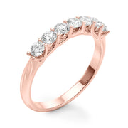 Prong Set Half Eternity Ring in Gold & Platinum