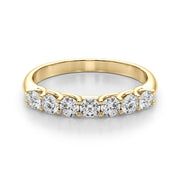 Prong Set Half Eternity Ring in Gold & Platinum