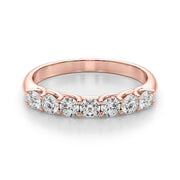 Prong Set Half Eternity Ring in Gold & Platinum