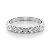 Prong Set Half Eternity Ring in Gold & Platinum