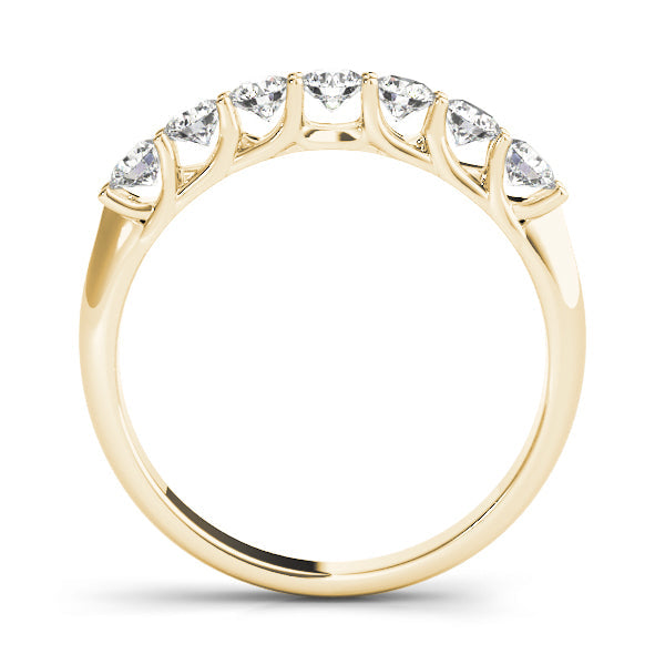Prong Set Half Eternity Ring in Gold & Platinum
