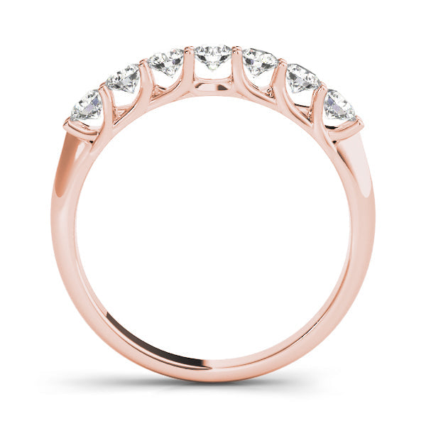 Prong Set Half Eternity Ring in Gold & Platinum