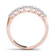 Prong Set Half Eternity Ring in Gold & Platinum