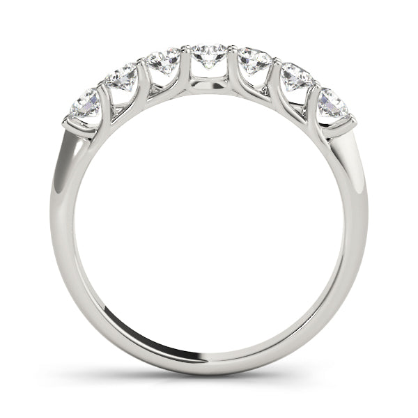 Prong Set Half Eternity Ring in Gold & Platinum