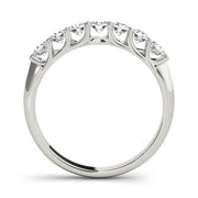 Prong Set Half Eternity Ring in Gold & Platinum