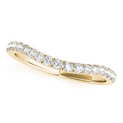 Split Prong Curved Half Eternity Ring in 10K/14K gold and platinum with certified lab-grown or natural diamonds