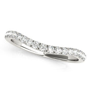Split Prong Curved Half Eternity Ring in Gold & Platinum