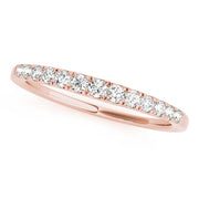 Slighty Curved Half Eternity Ring in Gold & Platinum